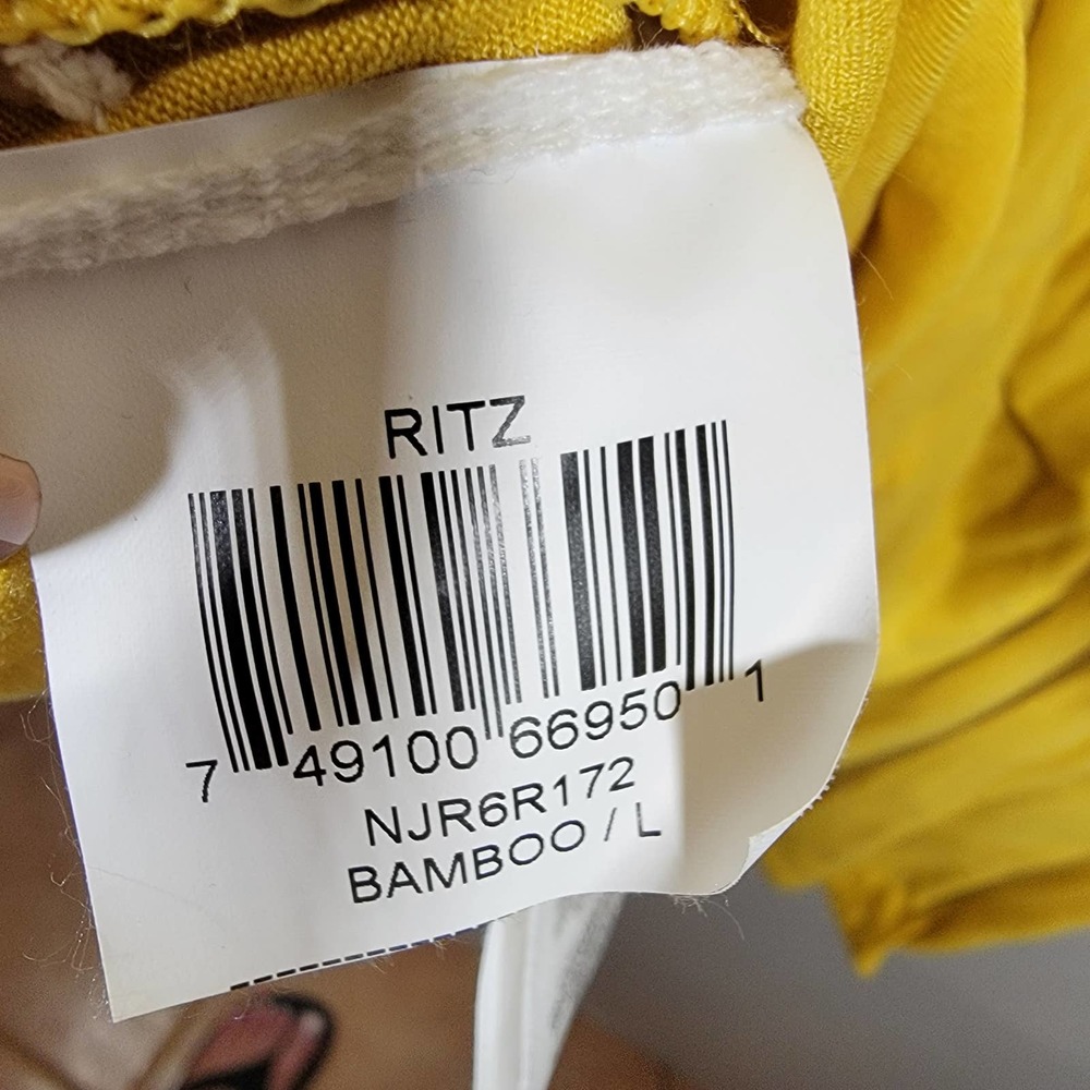 BCBG Max Azria Dress L Yellow NWT Ritz Bamboo Stretch New - Picture 10 of 11